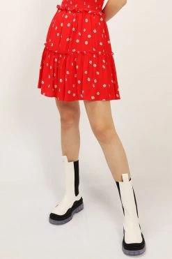 STORETS SALE Kelly Daisy Printed Ruffle Skirt