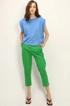 STORETS CLOTHING Hazel Open Back Shoulder Padded Top