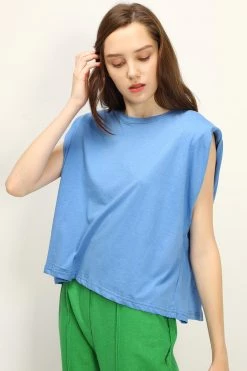 STORETS CLOTHING Hazel Open Back Shoulder Padded Top