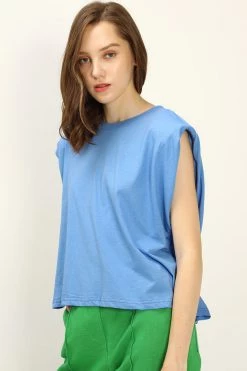 STORETS CLOTHING Hazel Open Back Shoulder Padded Top