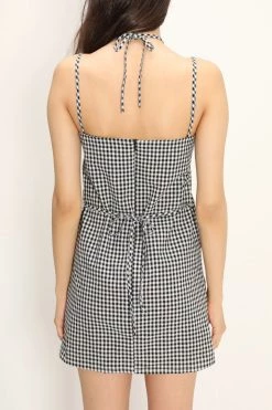 STORETS Salma Gingham Ruched Dress CLOTHING