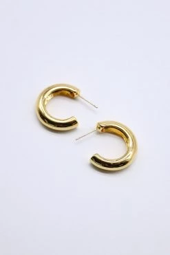 STORETS Golden Half Hoop Earrings ACCESSORIES