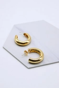 STORETS Golden Half Hoop Earrings ACCESSORIES