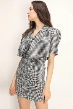 STORETS CLOTHING Salma Gingham Cropped Jacket