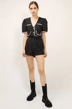 STORETS Alina Frayed Trim Jacket