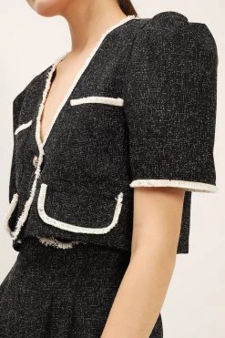 STORETS Alina Frayed Trim Jacket