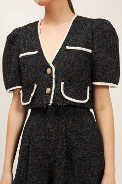 STORETS Alina Frayed Trim Jacket