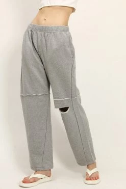 STORETS Sadie Cutout Destroyed Lounge Pants