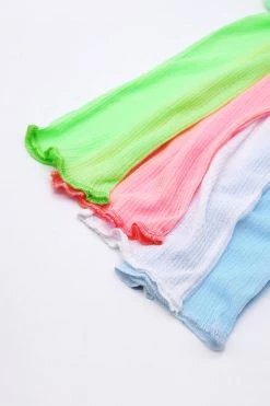 STORETS Ribbed Sheer Knee-Socks