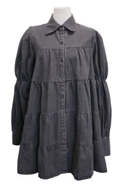 STORETS CLOTHING Reese Denim Tiered Dress