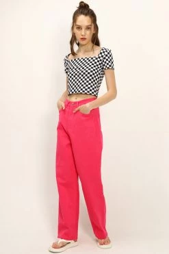 STORETS CLOTHING Melanie T-shirt In Checkerboard Print