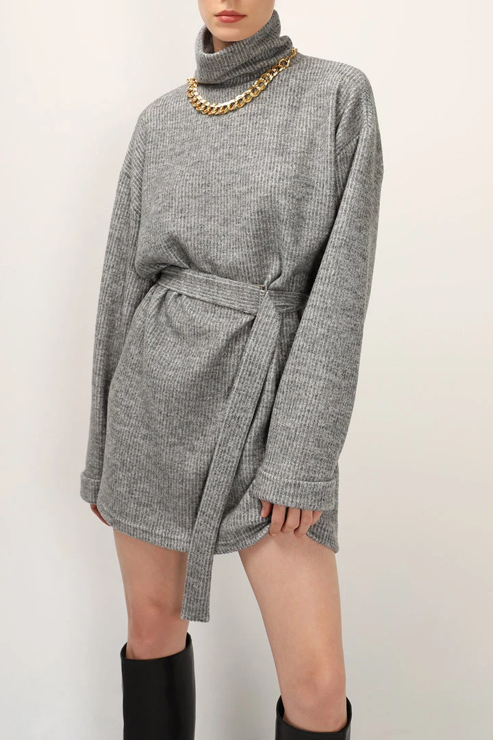 STORETS SALE Madison Turtle Neck Belted Dress