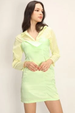 STORETS Ayleen Satin Slip Mini Dress CLOTHING