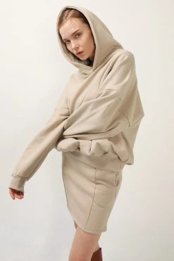 STORETS Aria Sweat Hoodie And Skirt Set
