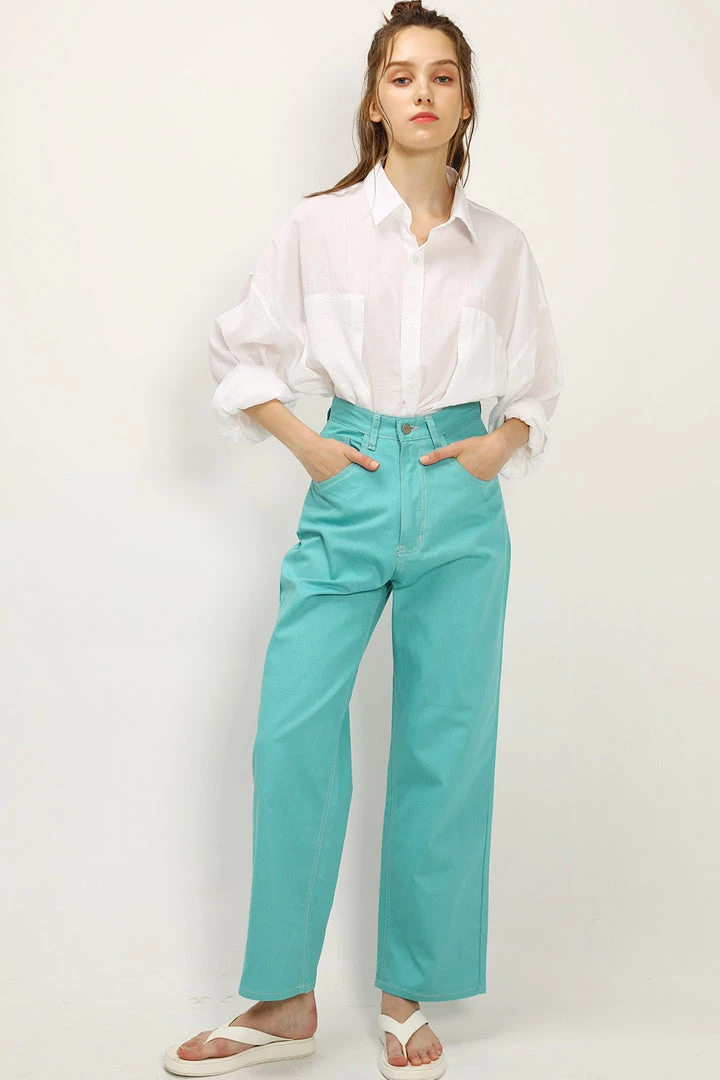 STORETS Mila Wide Leg Pants In Candy Color CLOTHING