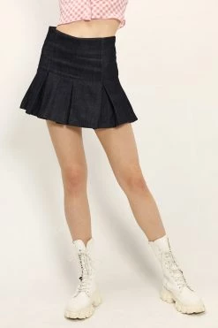 STORETS Scarlett Pleated Denim Skort CLOTHING