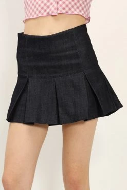 STORETS Scarlett Pleated Denim Skort CLOTHING