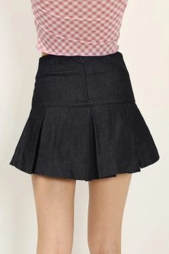 STORETS Scarlett Pleated Denim Skort CLOTHING