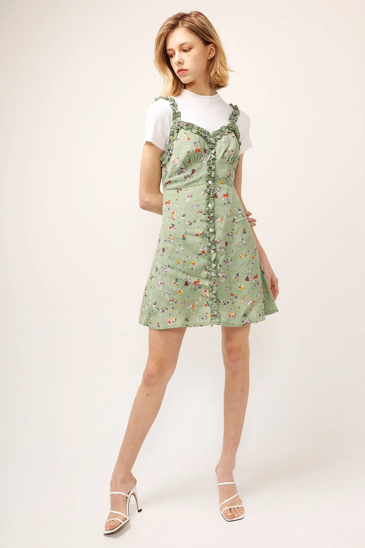 STORETS Mia Ruffle Trim Floral Dress CLOTHING