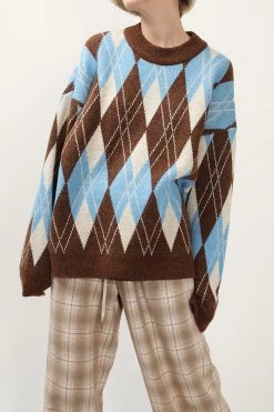 STORETS CLOTHING Avery Argyle Sweater