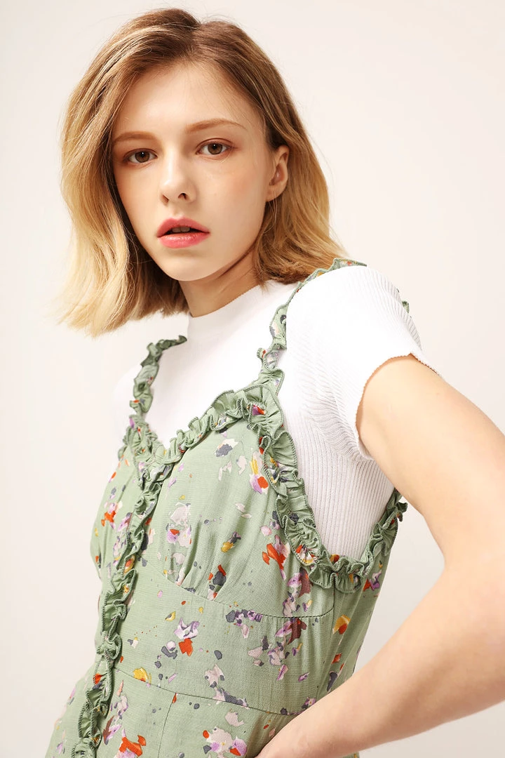 STORETS Mia Ruffle Trim Floral Dress CLOTHING