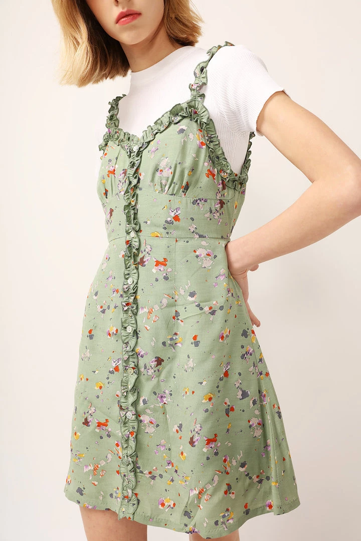 STORETS Mia Ruffle Trim Floral Dress CLOTHING