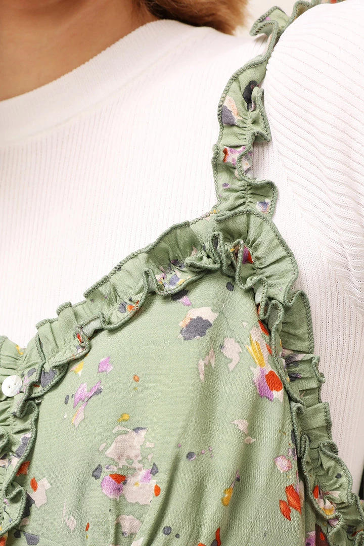 STORETS Mia Ruffle Trim Floral Dress CLOTHING