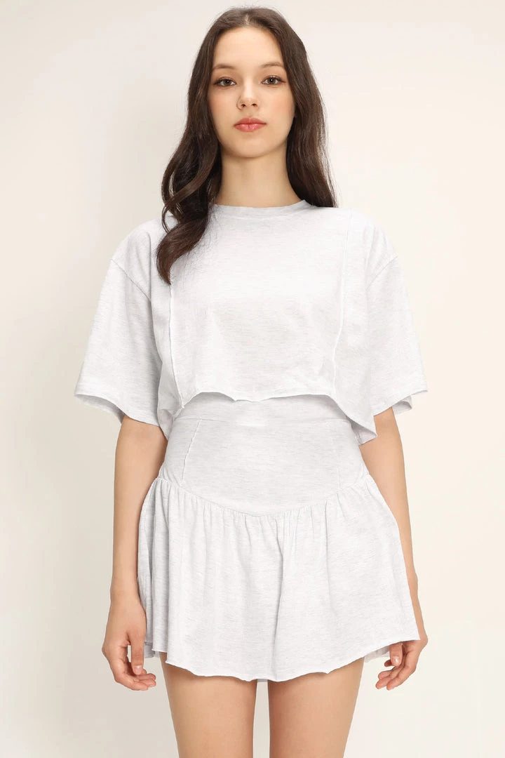 STORETS Hailee Raw Edge Crop T-shirt CLOTHING