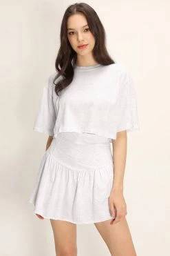 STORETS Hailee Raw Edge Crop T-shirt CLOTHING