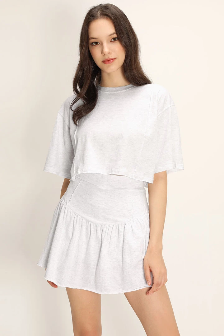 STORETS Hailee Raw Edge Crop T-shirt CLOTHING