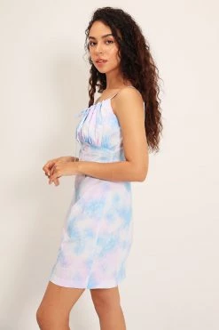 STORETS Margaret Tie Dye Ruched Dress