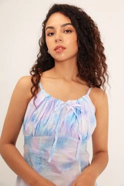 STORETS Margaret Tie Dye Ruched Dress