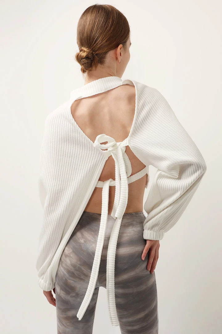 STORETS SALE Terry Open Back Crop Top