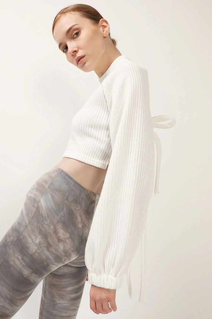 STORETS SALE Terry Open Back Crop Top