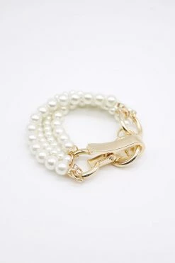 STORETS Faux Pearl Beaded Bracelet ACCESSORIES