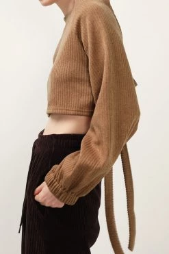 STORETS SALE Terry Open Back Crop Top CLOTHING