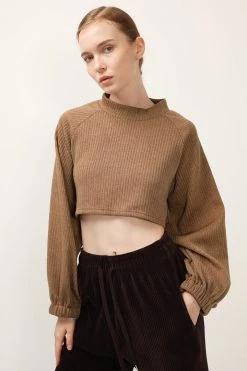STORETS SALE Terry Open Back Crop Top CLOTHING