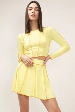 STORETS Jayda Stitch Trim Top And Skirt Set