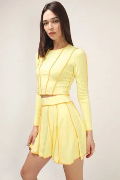 STORETS Jayda Stitch Trim Top And Skirt Set