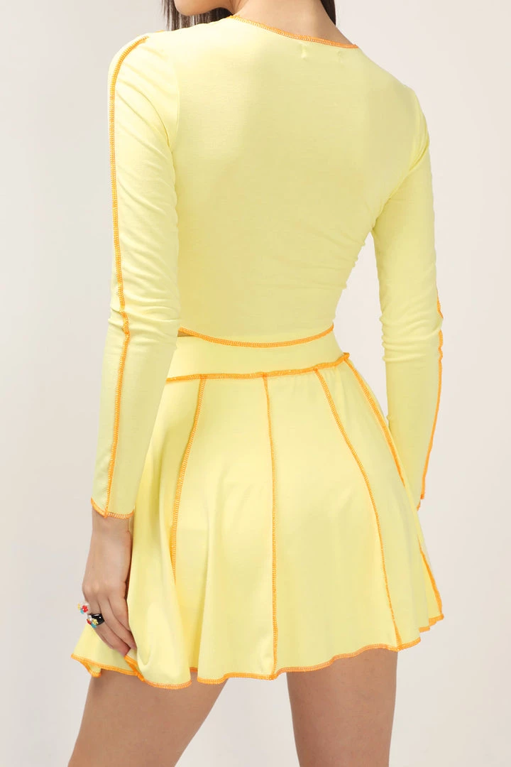 STORETS Jayda Stitch Trim Top And Skirt Set