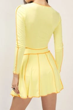 STORETS Jayda Stitch Trim Top And Skirt Set CLOTHING