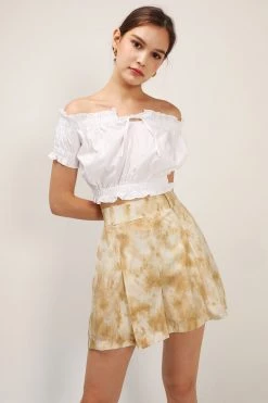 STORETS Rosalie Pintuck Tie Dye Shorts