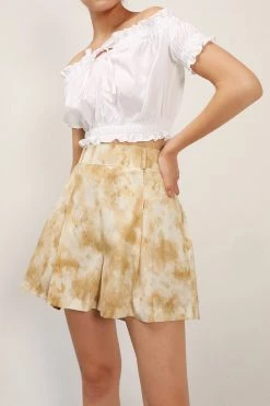 STORETS Rosalie Pintuck Tie Dye Shorts