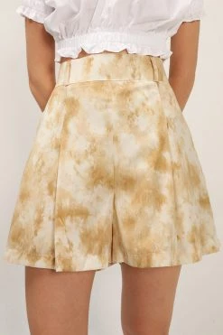 STORETS Rosalie Pintuck Tie Dye Shorts