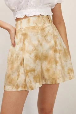 STORETS Rosalie Pintuck Tie Dye Shorts