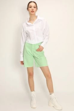 STORETS CLOTHING Karlee Slash Color Denim Shorts