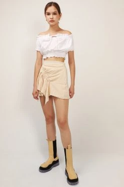 STORETS Elisa Asymmetric Ruched Skirt CLOTHING
