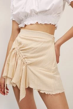 STORETS Elisa Asymmetric Ruched Skirt CLOTHING