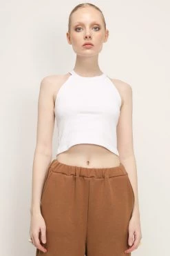 STORETS SALE Zuri Ribbed Halter Neck Top CLOTHING