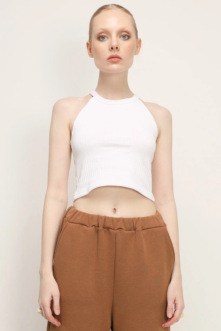 STORETS SALE Zuri Ribbed Halter Neck Top CLOTHING